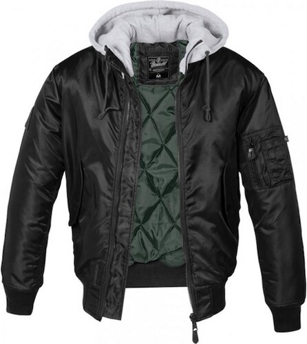 Brandit MA1 Hooded bomberdzseki, fekete szürke GLAMI.hu Brandit MA1 bomber pilot dzseki, darkcamo GLAMI.hu