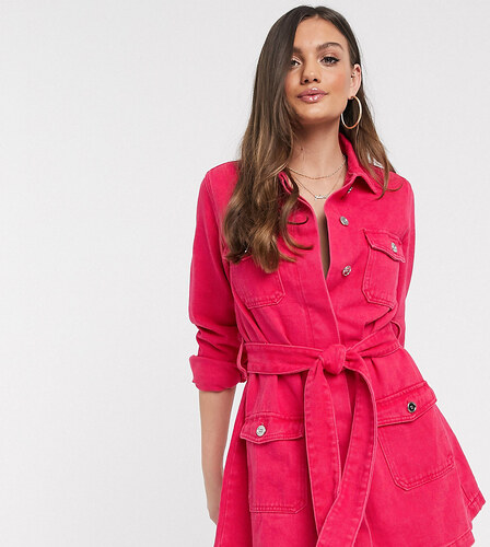 missguided pink denim jacket