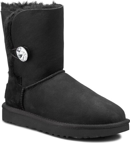 black ugg boots with diamond button