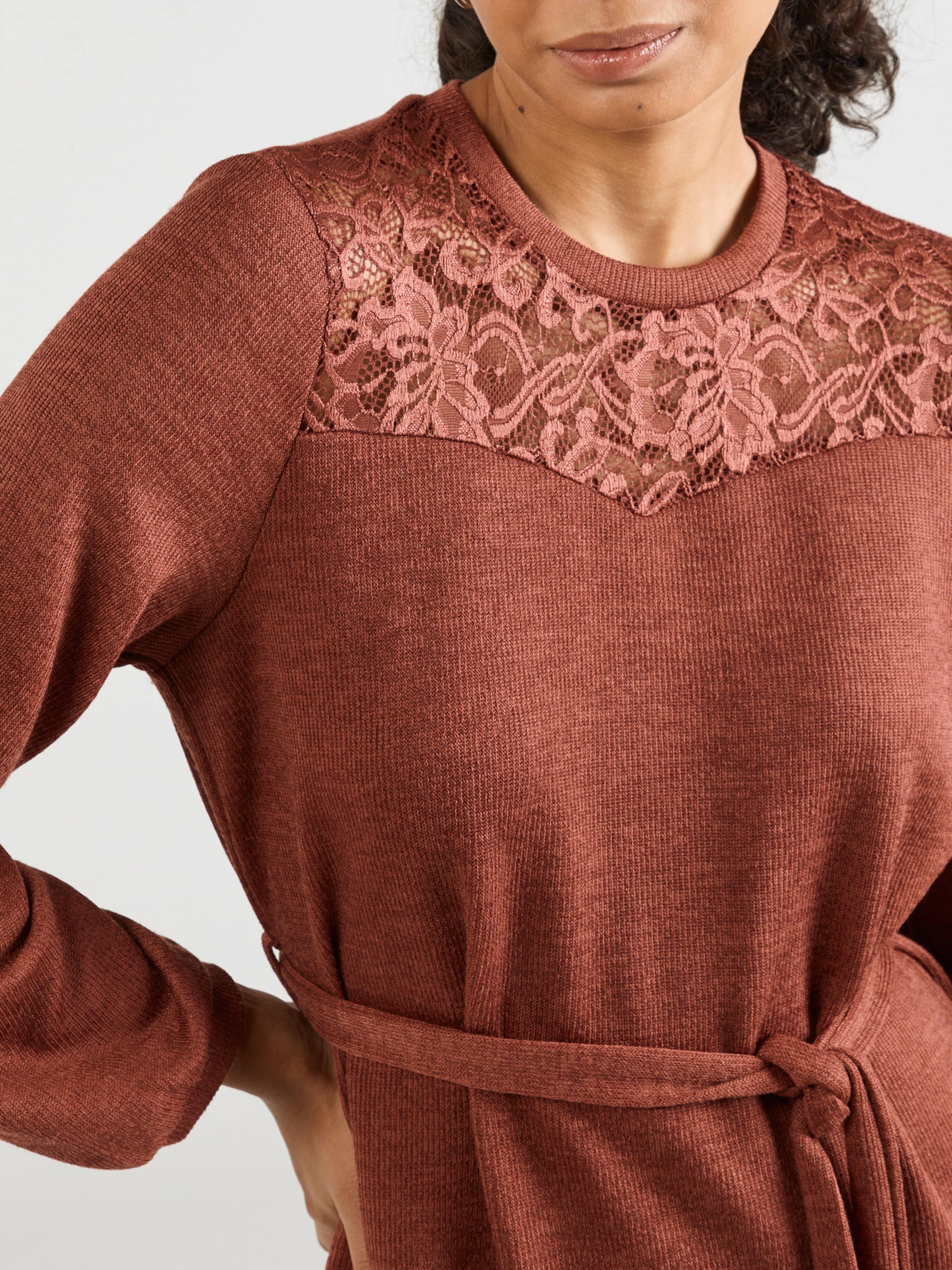 VILA Kötött ruhák 'VIEMMY' rozsdavörös