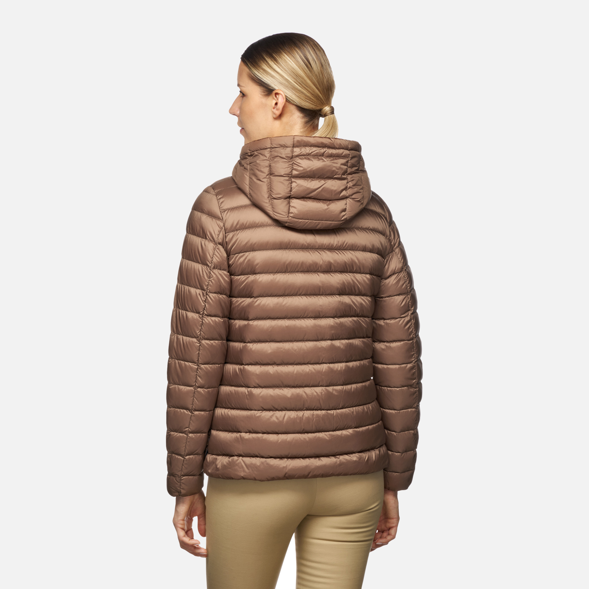 Dark Brown Women's Quilted Jacket Geox Jaysen - Women's