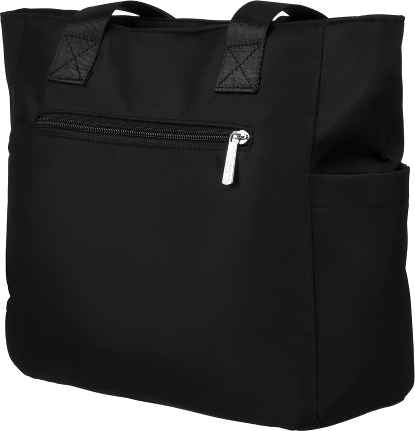 Peterson fekete női shopper táska ezüst részletekkel PTN CTY-06