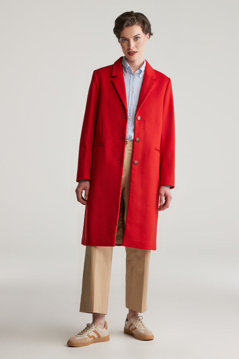 KABÁT GANT CLASSIC TAILORED WOOL COAT RUBY RED