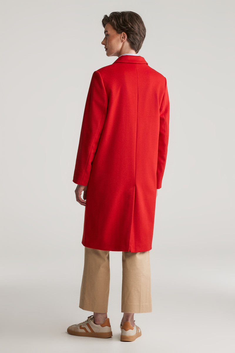 KABÁT GANT CLASSIC TAILORED WOOL COAT RUBY RED