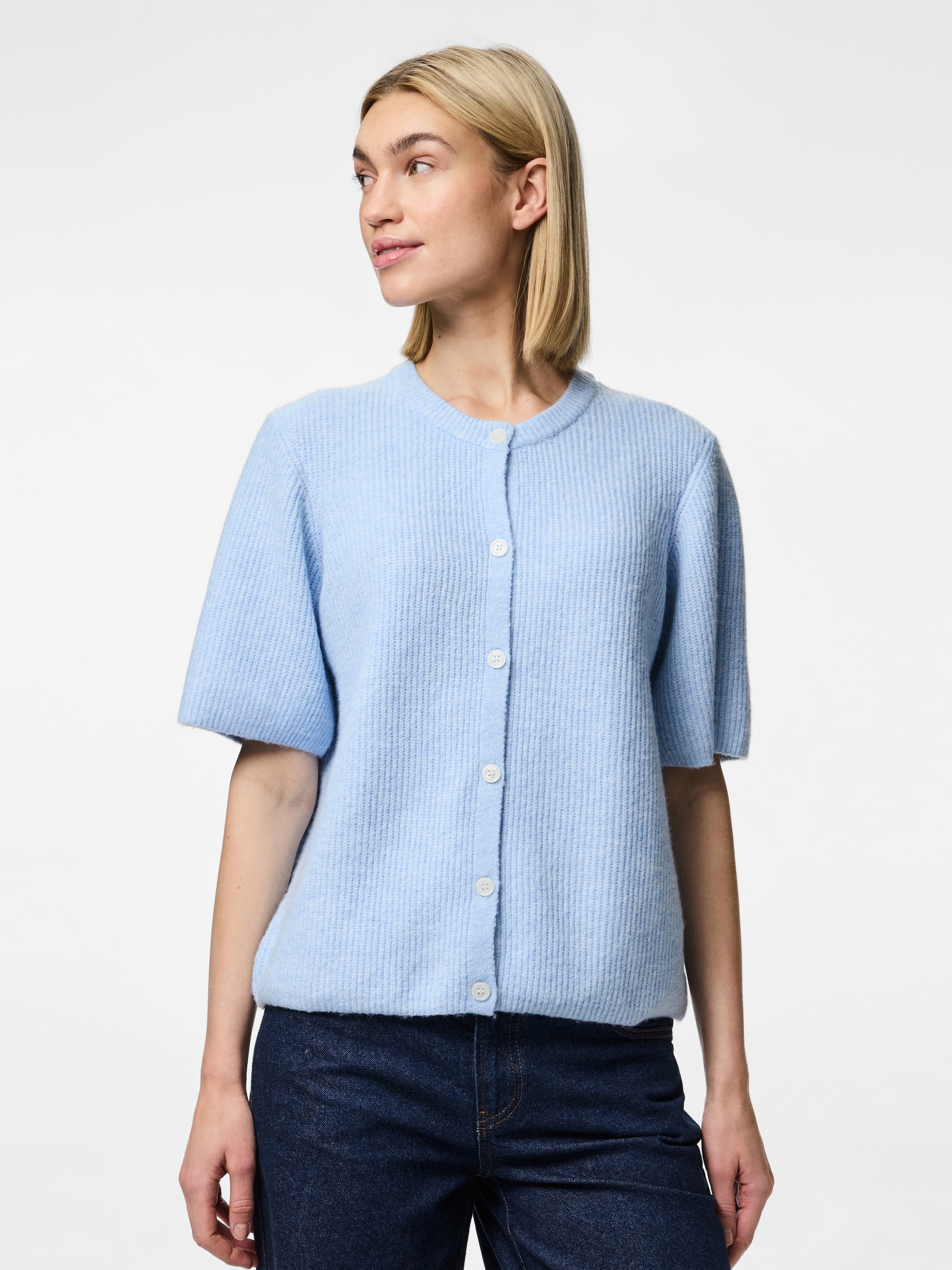 PIECES Kardigán 'PCSilly' világoskék