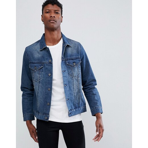 Dead Vintage Western Denim Jacket in Mid Wash Blue GLAMI.hu Guess Farmer kabát M92N14 D32S1 Kék Regular Fit • Modivo.hu