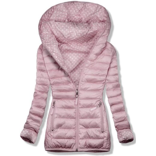 Butikmoda Vintage rózsaszínű kifordítható dzseki pöttyös Butikmoda Kifordítható parka kabát rózsaszínű GLAMI.hu