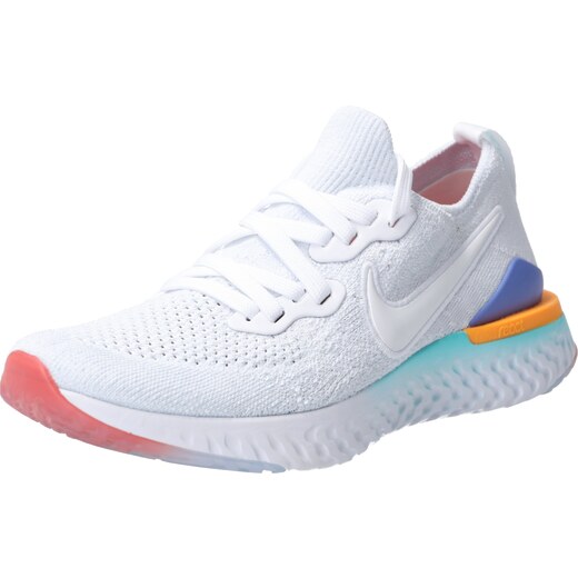 NIKE Futócipők 'Epic React Flyknit 2' kék narancs fehér Vásárlás Női Ruházat Cipő Nike Női Futó cipö WMNS EPIC REACT