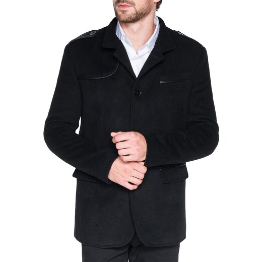 Ombre Clothing Egyedi fekete férfi kabát C92 AUGUSTIN GLAMI.hu Egyedi fekete férfi kabát C92 AUGUSTIN Legyferfi.hu