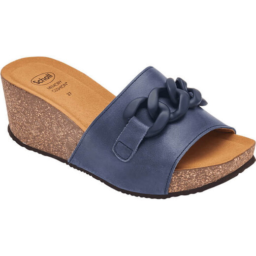Scholl Ravello High Wedge - Ciabatta Con Zeppa Donna, Colore Bianco, Taglia 36