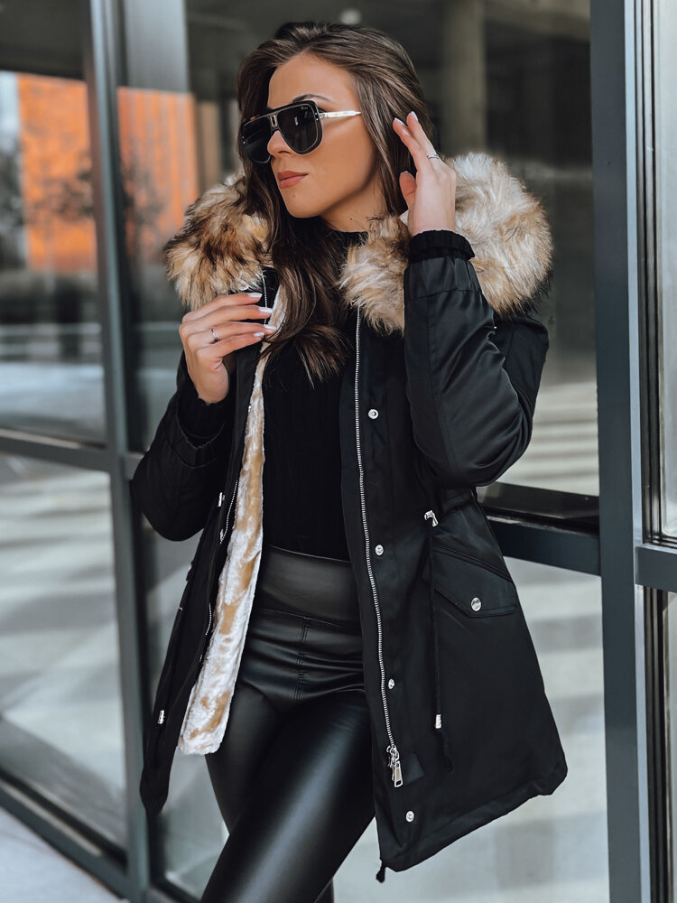 BASIC Fekete meleg téli parka GARNET TY3947