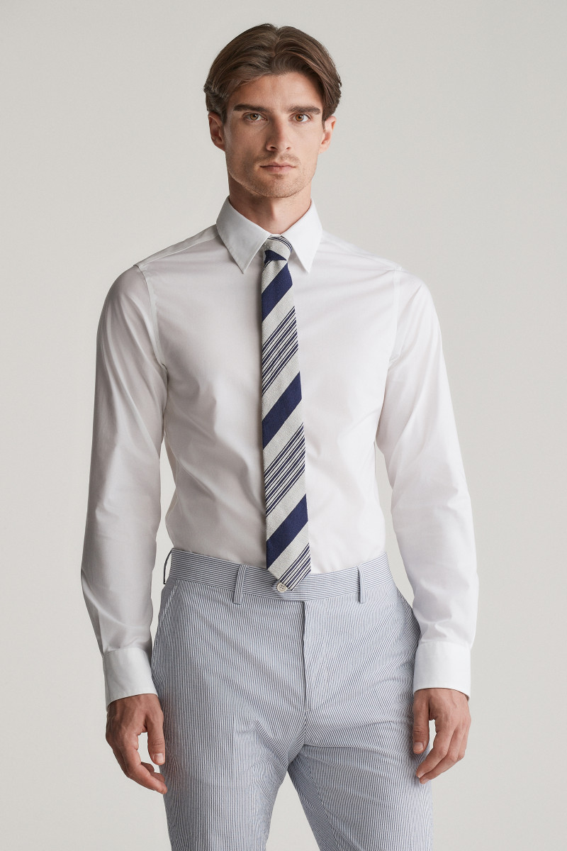 ING GANT SLIM STRETCH POPLIN SHIRT WHITE