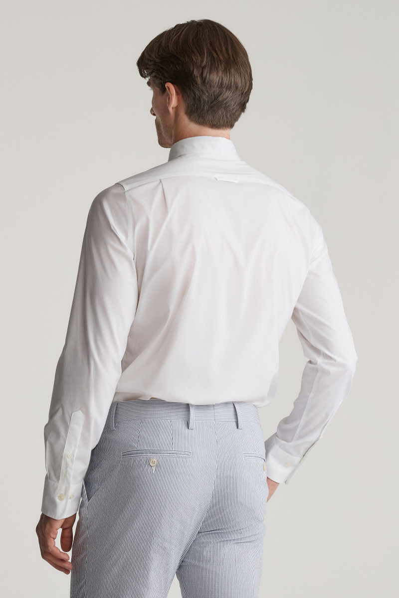 ING GANT SLIM STRETCH POPLIN SHIRT WHITE