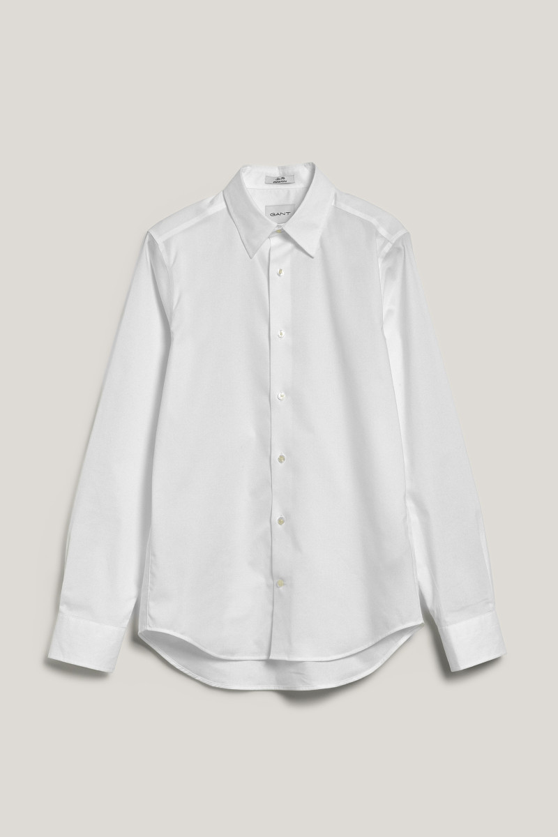 ING GANT SLIM STRETCH POPLIN SHIRT WHITE