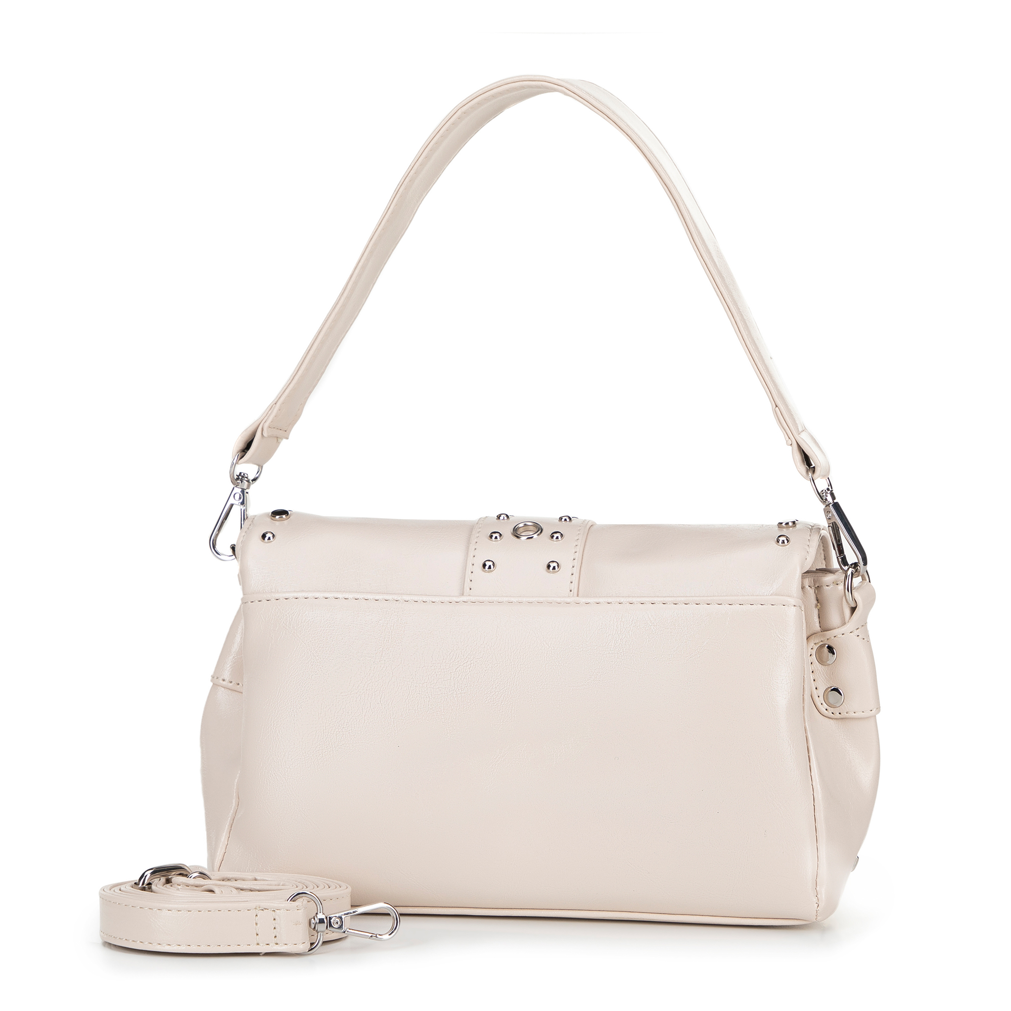 Wittchen Női ökobőr táska szegecsekkel - krém