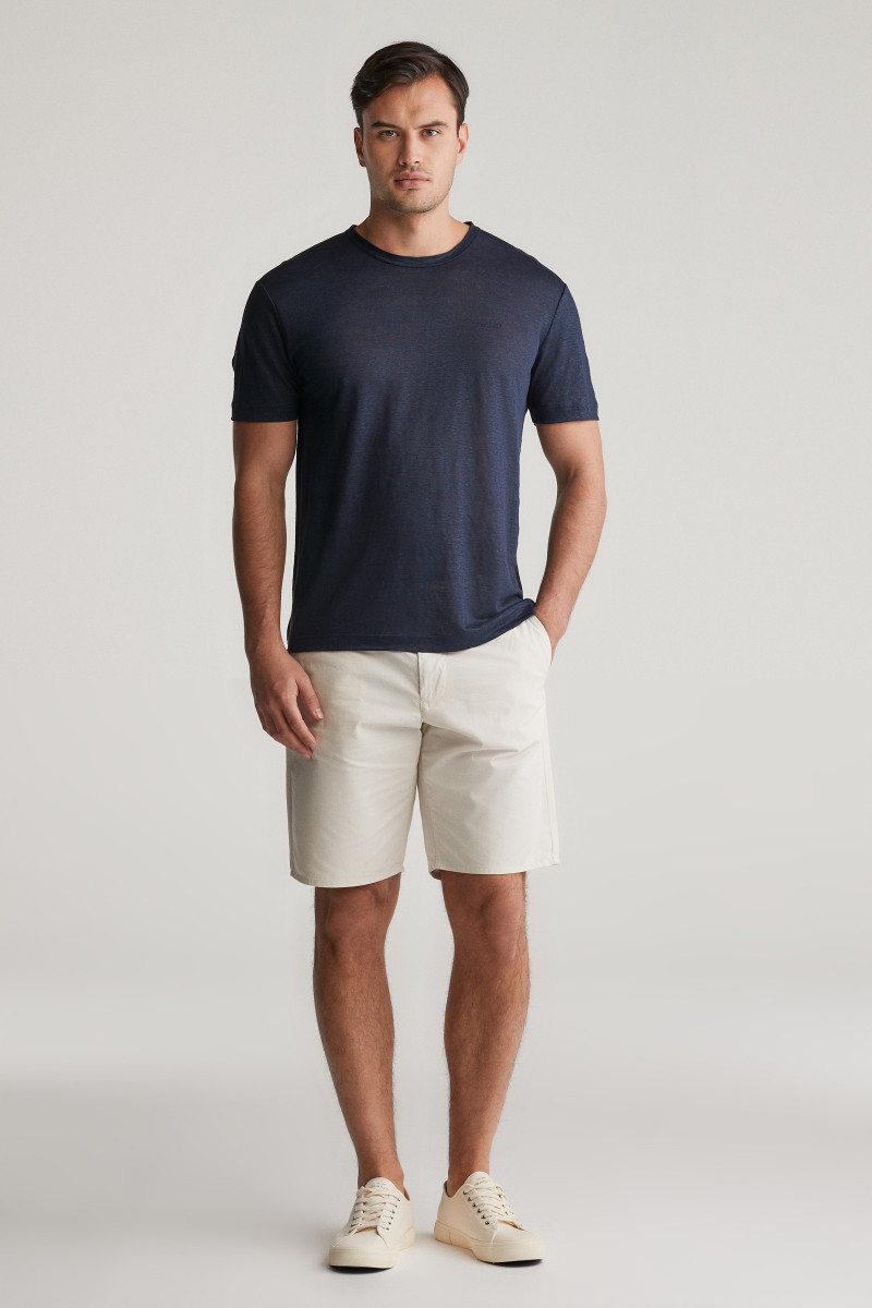 PÓLÓ GANT LINEN SS TSHIRT EVENING BLUE