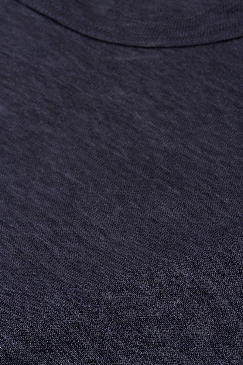 PÓLÓ GANT LINEN SS TSHIRT EVENING BLUE