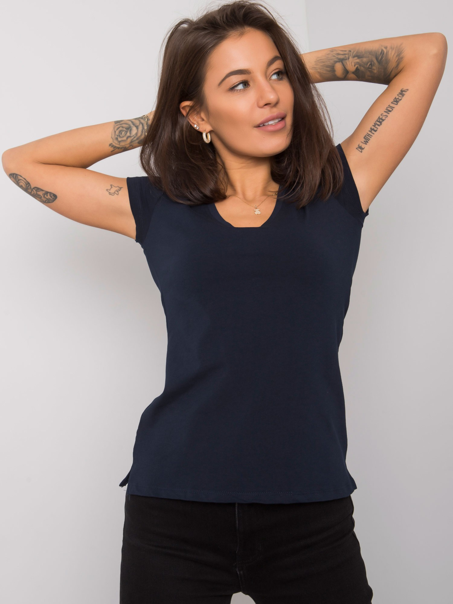 BASIC Női sötétkék póló RV-TS-4837.24P-dark blue