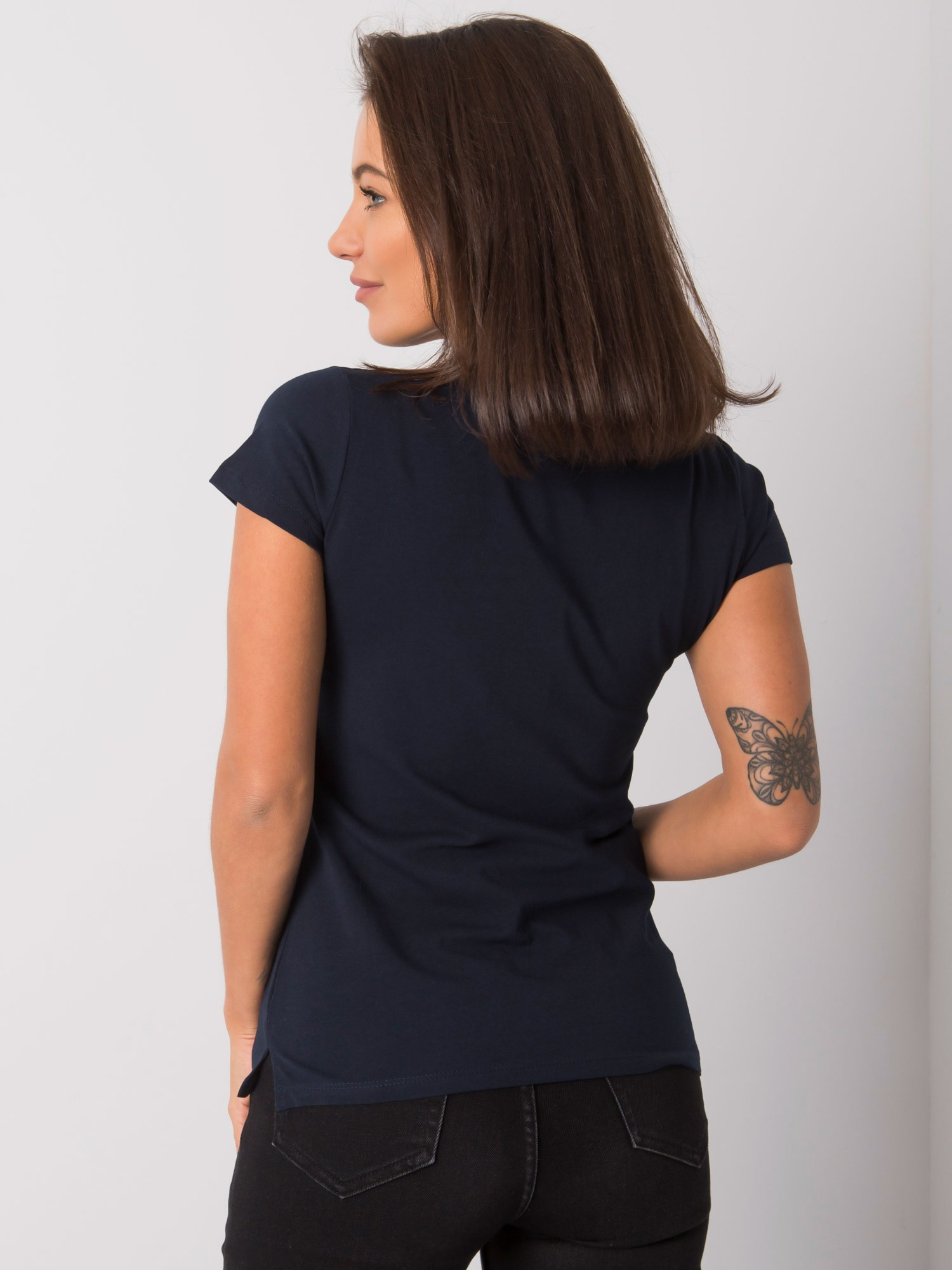 BASIC Női sötétkék póló RV-TS-4837.24P-dark blue