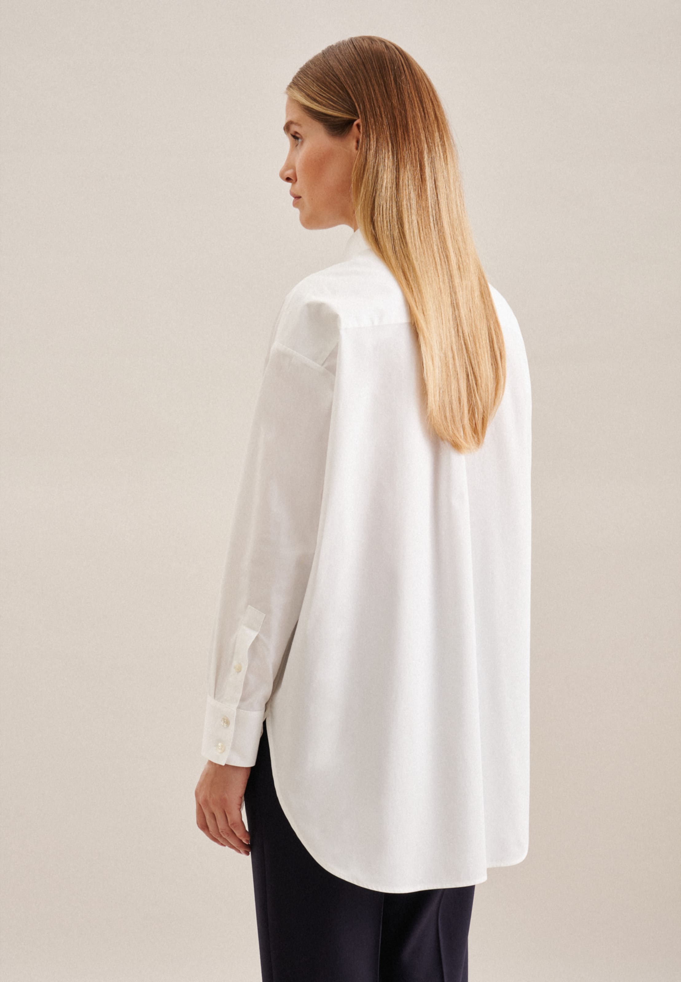 SEIDENSTICKER Blúz 'Schwarze Rose' fehér