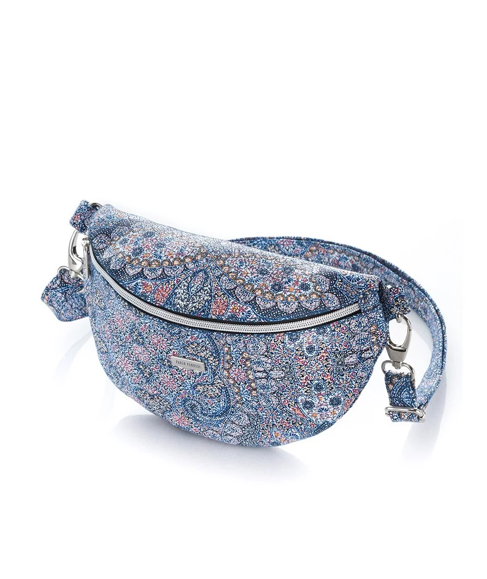 PAOLO PERUZZI Női bőr deréktáska | kék