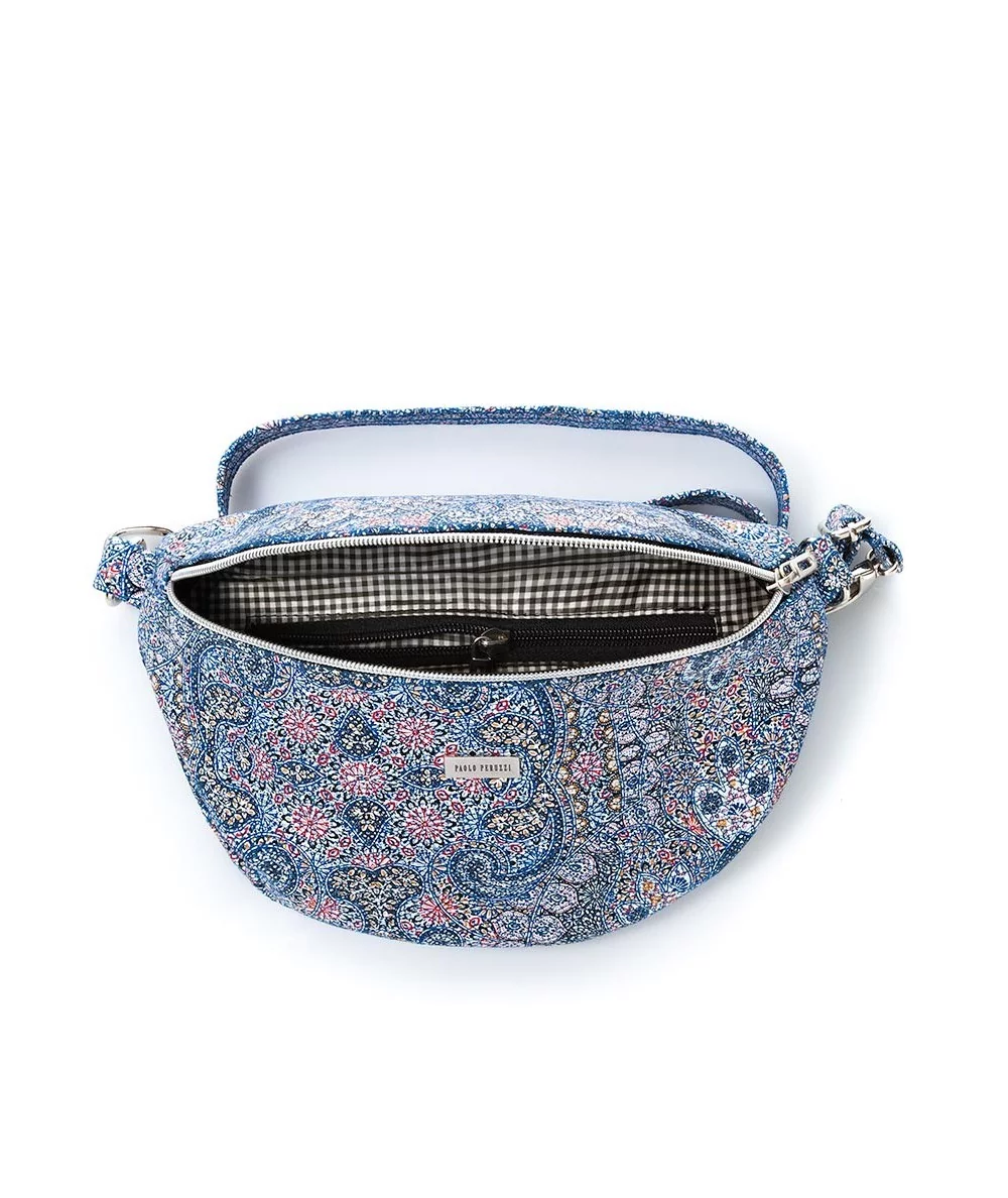 PAOLO PERUZZI Női bőr deréktáska | kék