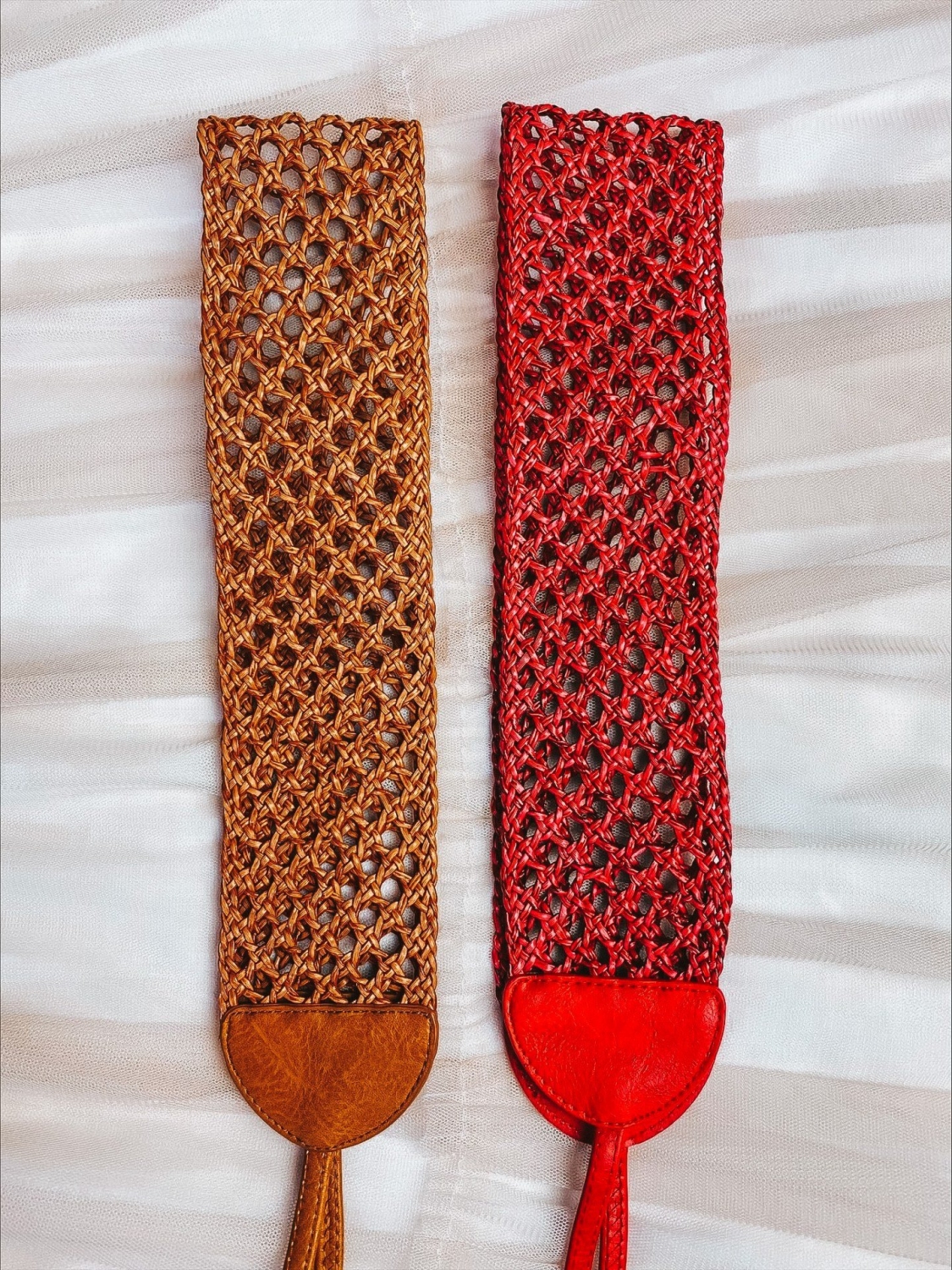 Webmoda Női kötött öv megkötővel - piros - UNI