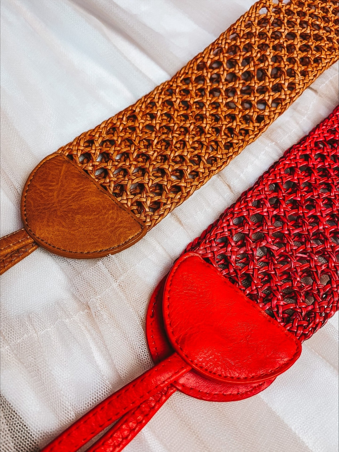 Webmoda Női kötött öv megkötővel - piros - UNI