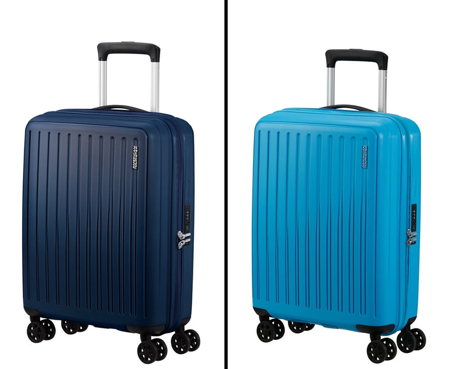 American Tourister REJOY négykerekű kék kabinbőröndök 153176
