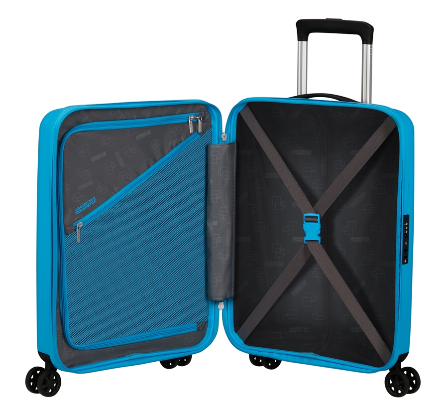 American Tourister REJOY négykerekű kék kabinbőröndök 153176