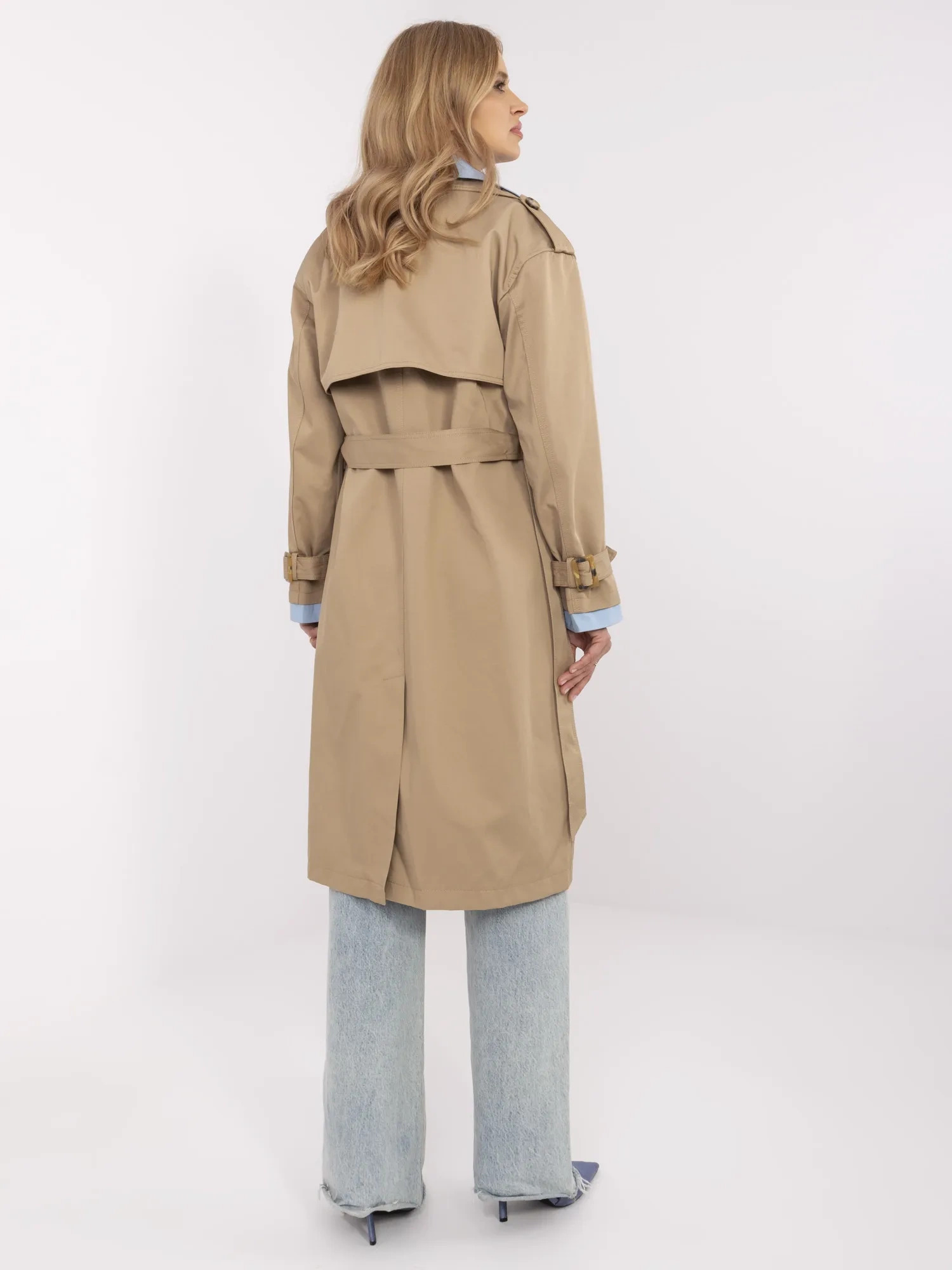 BASIC Bézs női trench kabát NM-PL-DD0369-C.81-dark beige