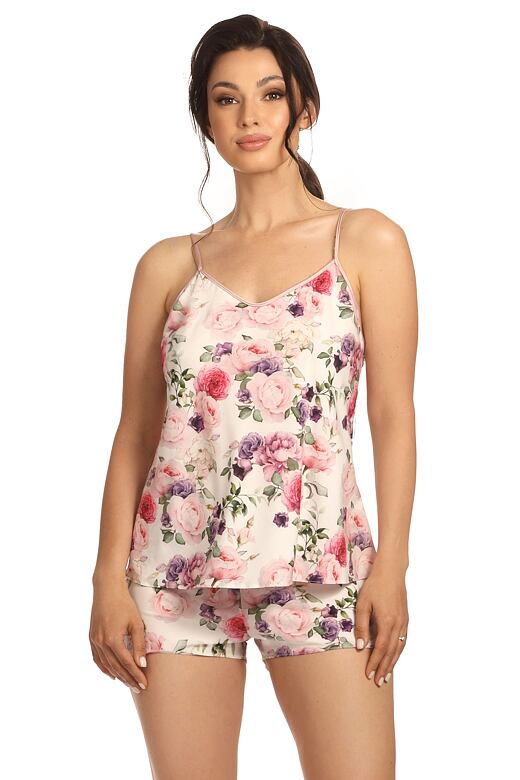 Hamana Pinky szaténpizsama, virágmintás