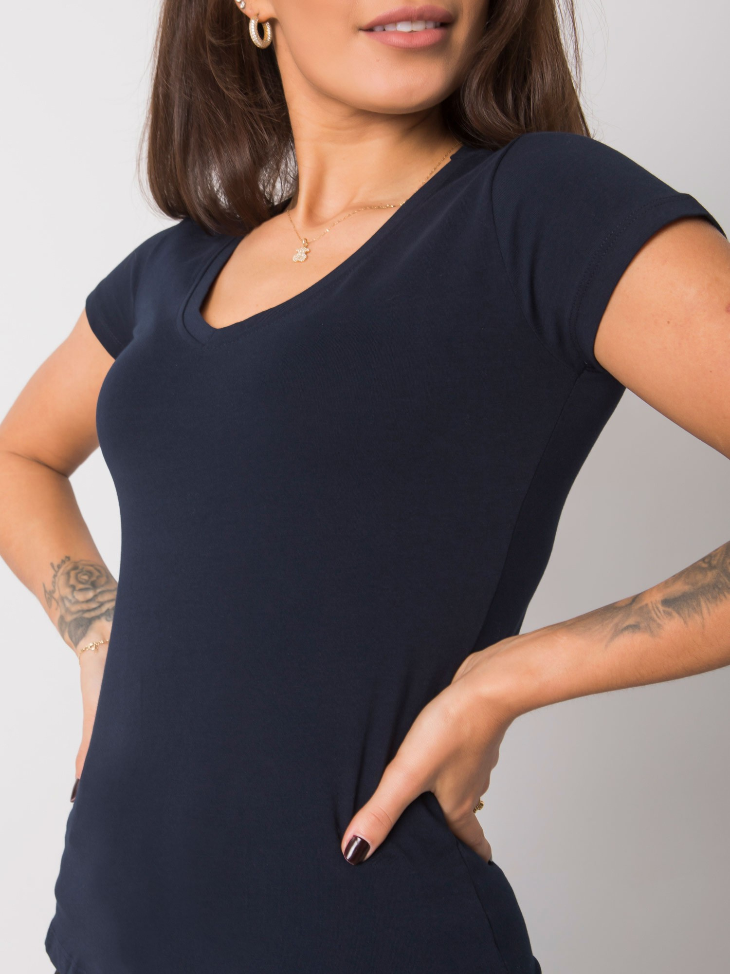 BASIC Női sötétkék póló RV-TS-4837.24P-dark blue