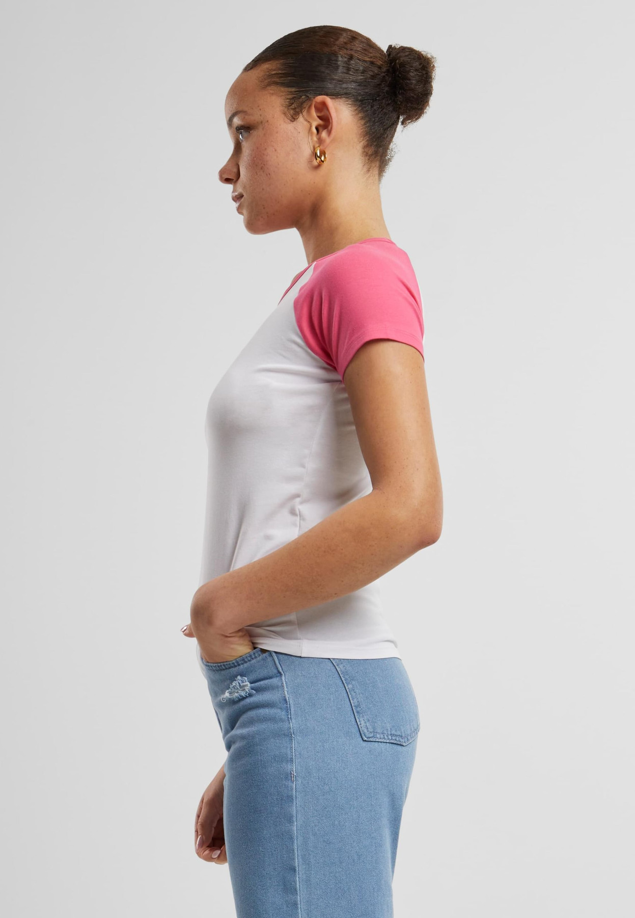 Karl Kani Póló világos-rózsaszín / fehér