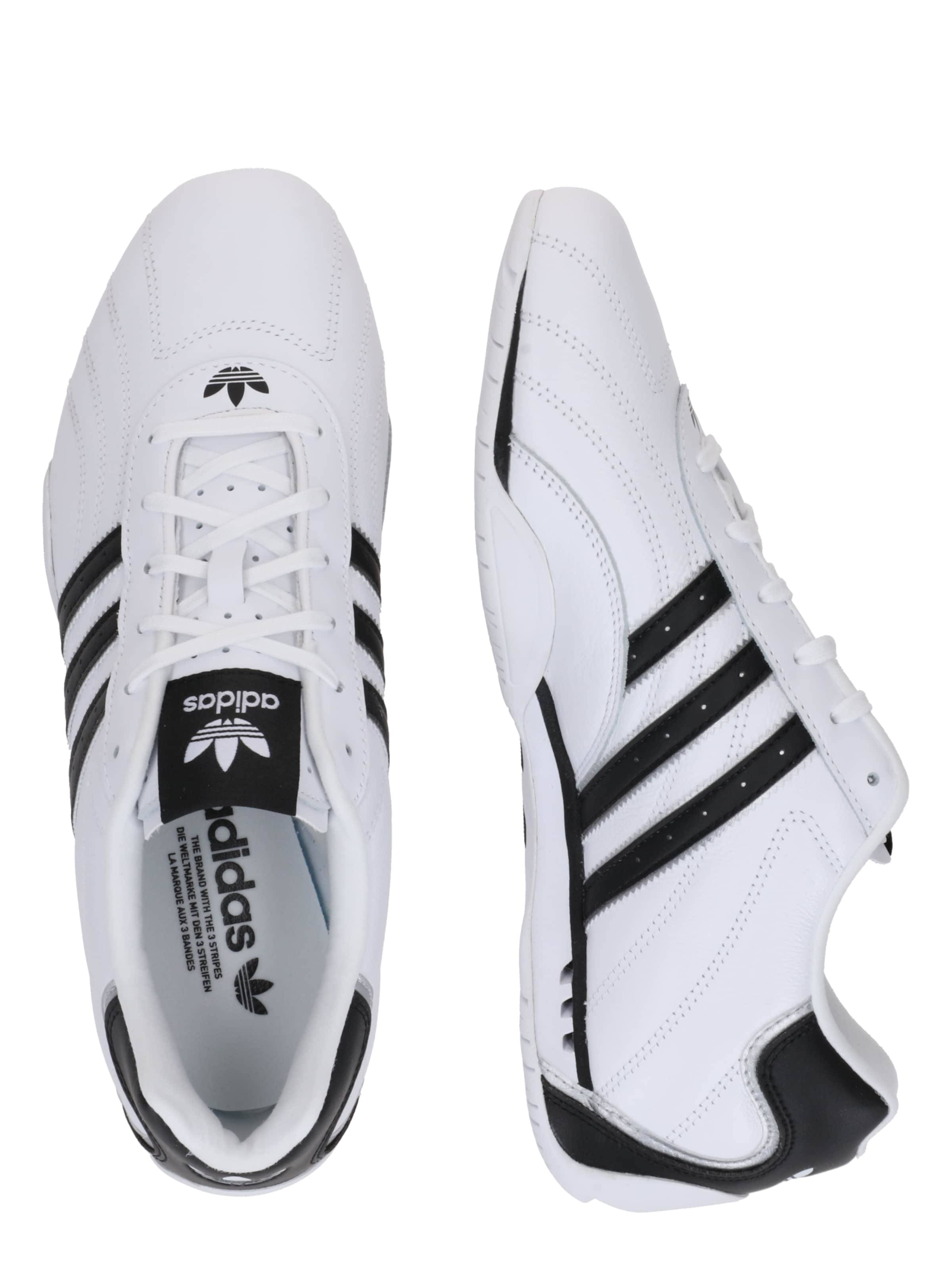 ADIDAS ORIGINALS Rövid szárú sportcipők 'ADIRACER' fekete / fehér