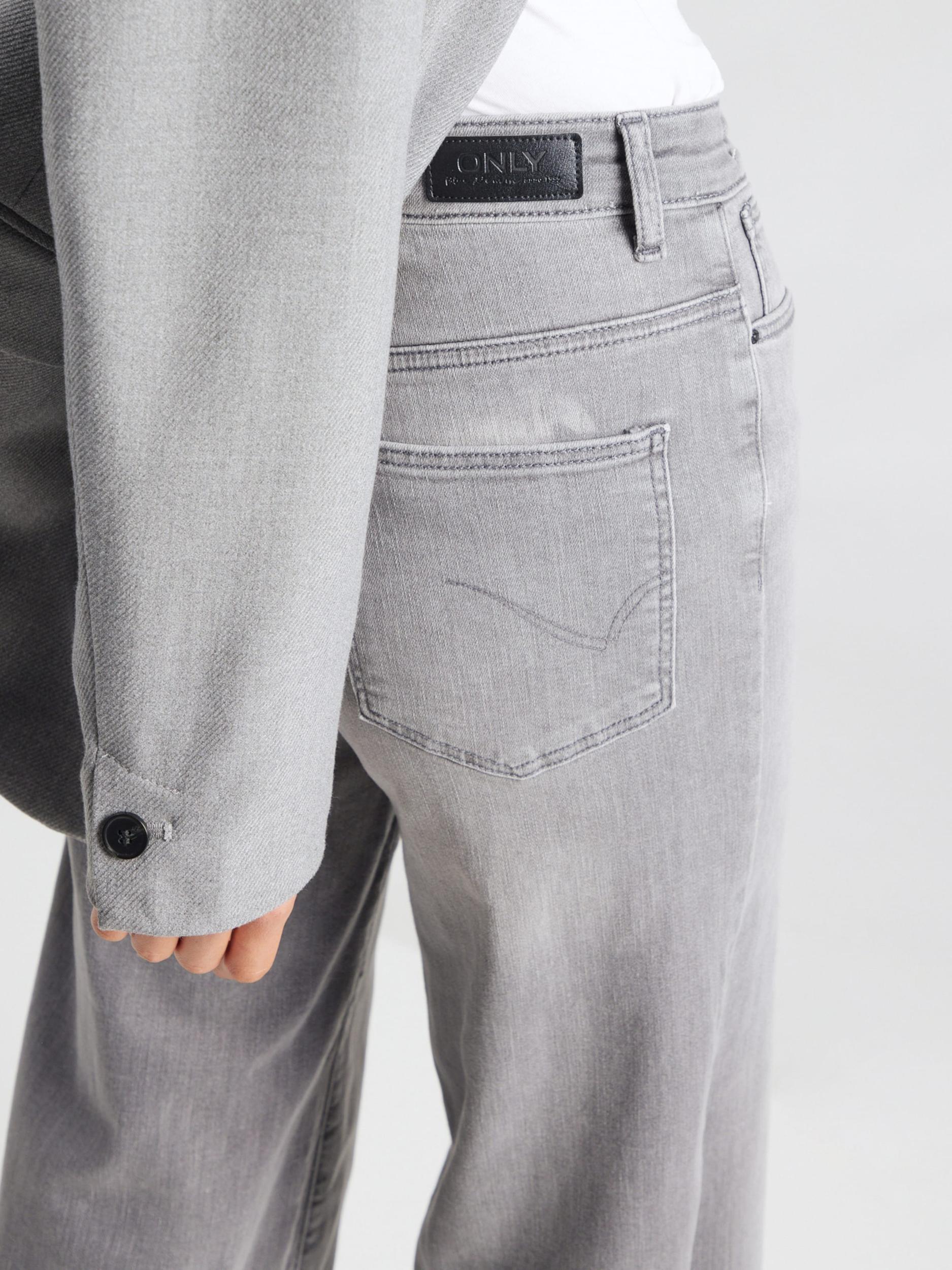 ONLANN-MADISON Hohe Taille Verkürzt Jeans | Mittelgrau ONLANN-MADISON Hohe Taille Verkürzt Jeans | Mittelgrau