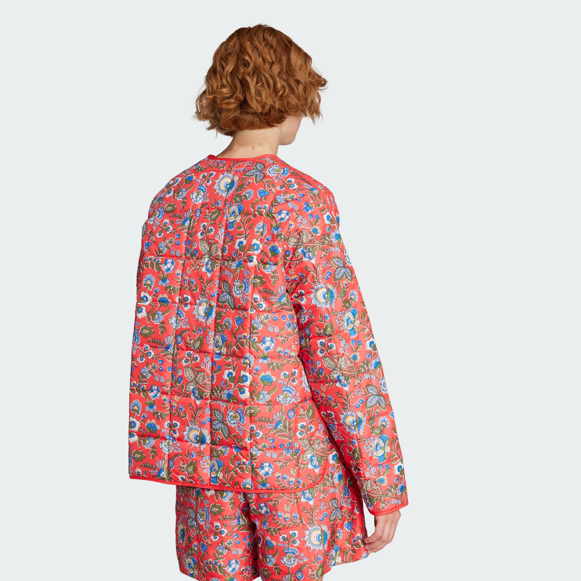 ADIDAS ORIGINALS Átmeneti dzseki 'Adidas Originals x Liberty London' azúr / zöld / narancsvörös / fehér