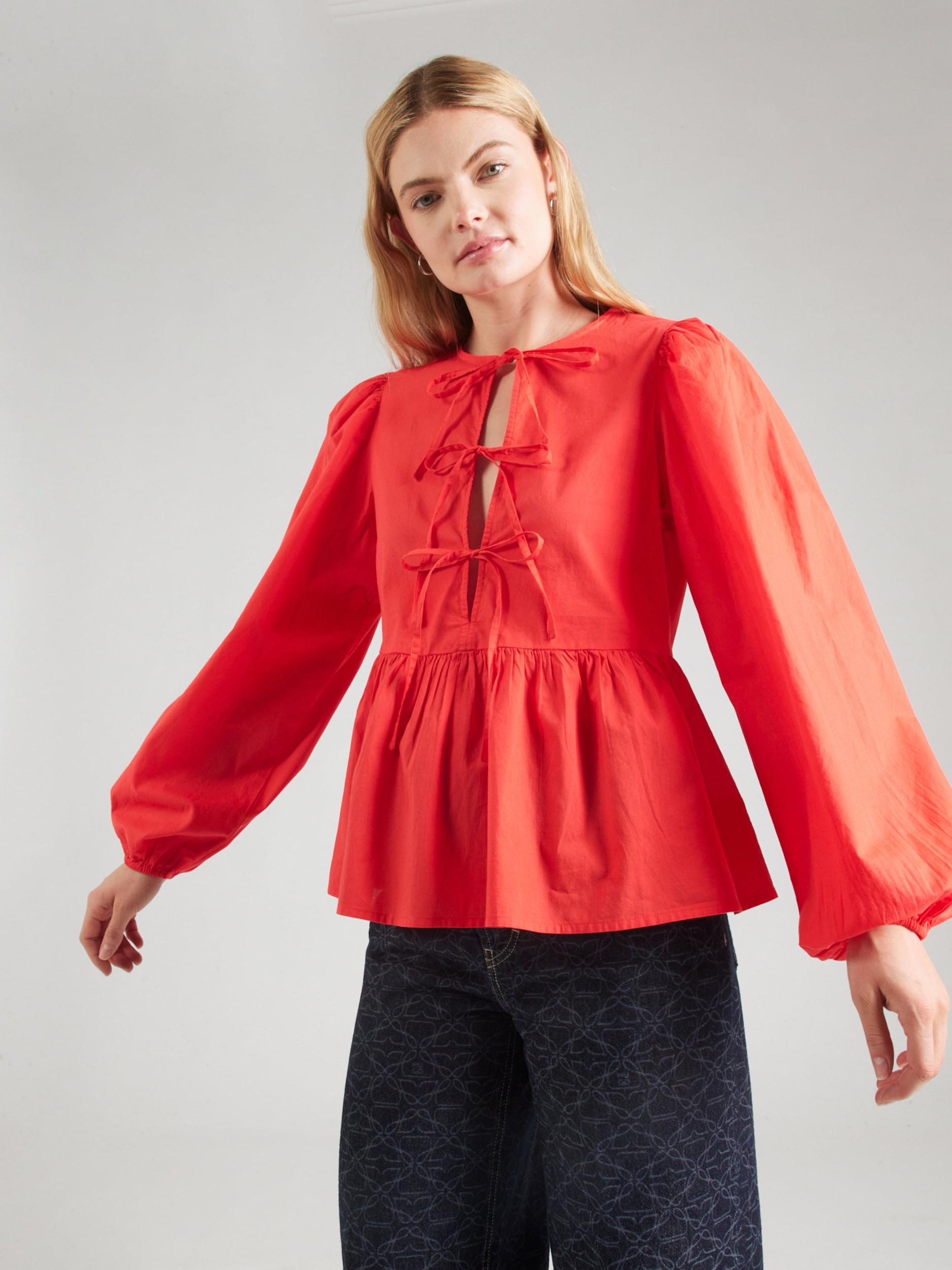 PIECES Blúz 'PCJOLLY' rikító piros