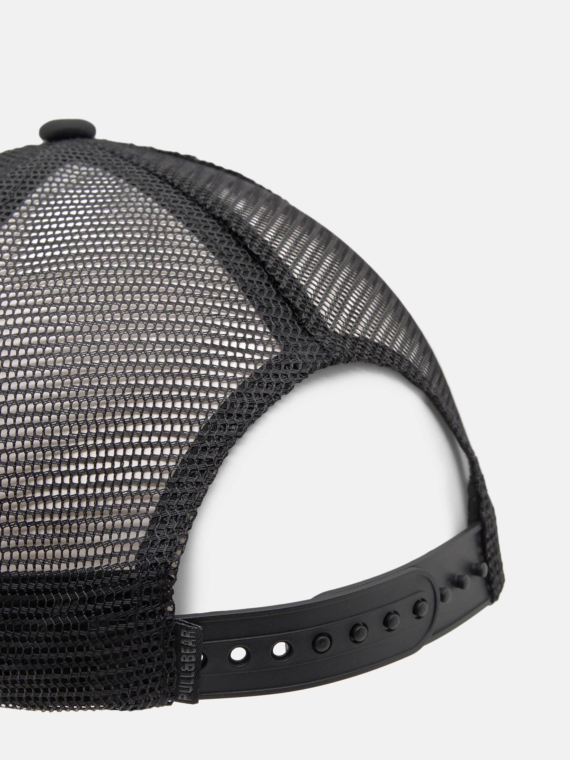 Pull&Bear Sapkák 'ORIGINAL CLUB' fekete / fehér