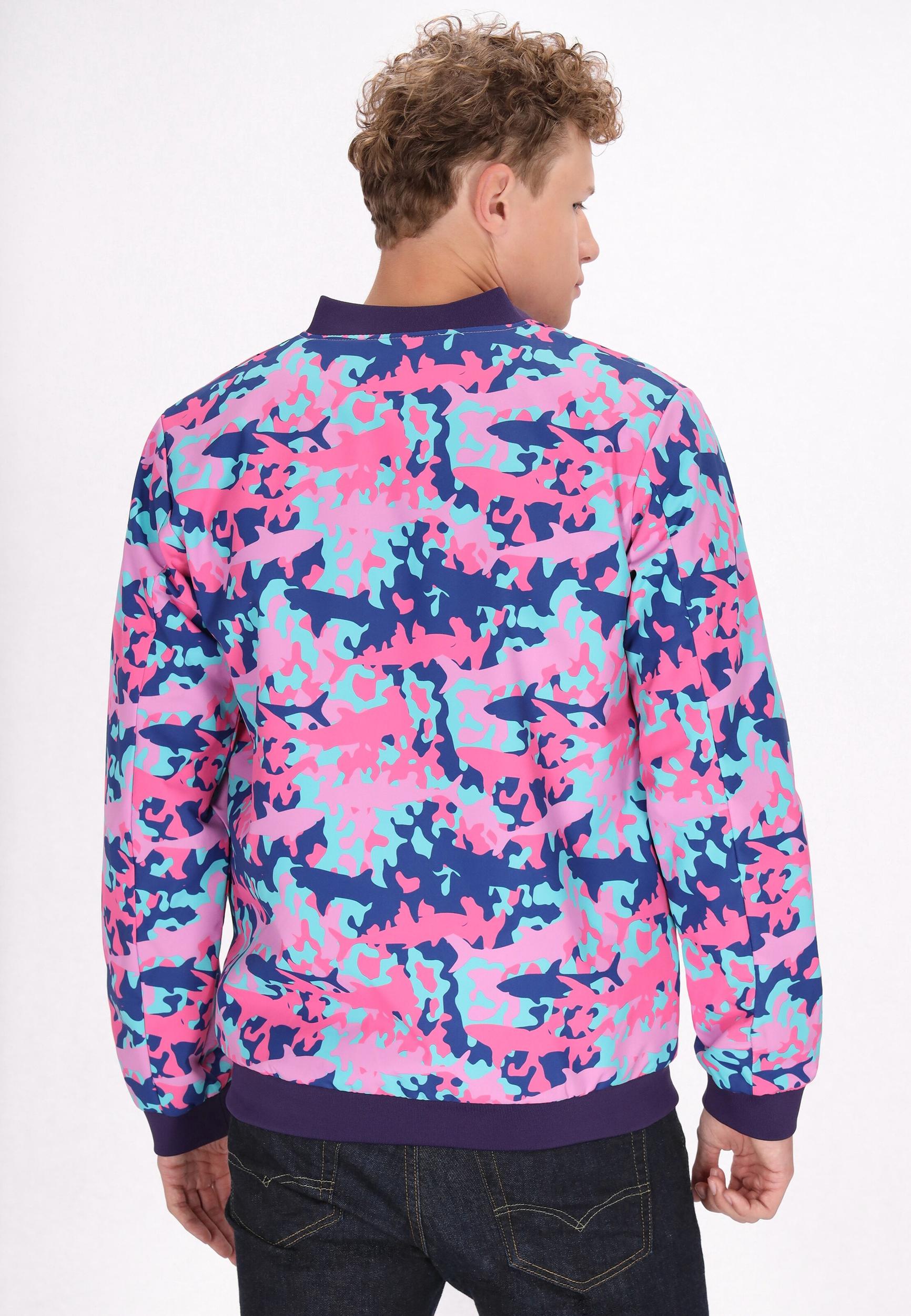 MO Átmeneti dzseki kék / azúr / rózsaszín / világos-rózsaszín