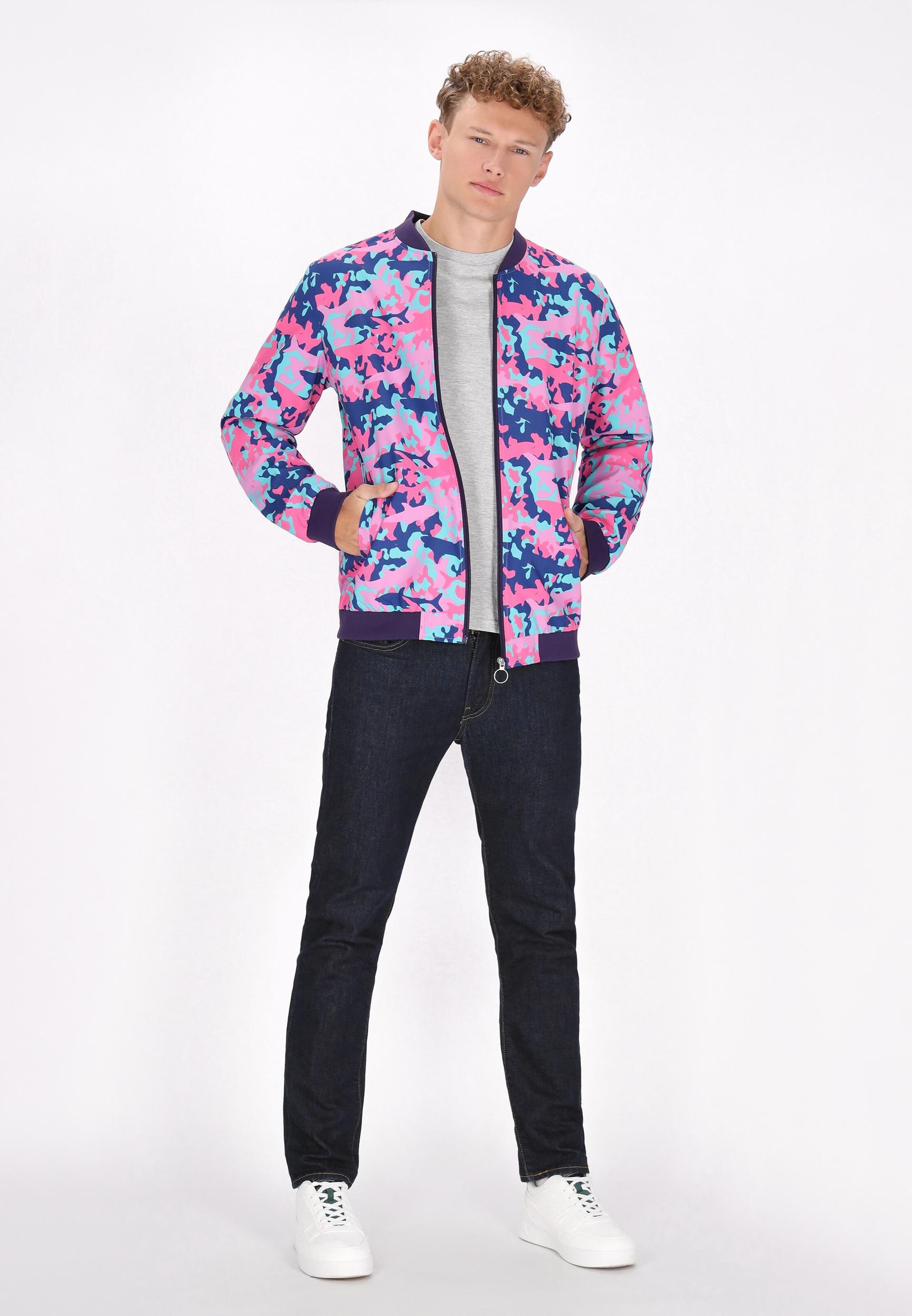 MO Átmeneti dzseki kék / azúr / rózsaszín / világos-rózsaszín