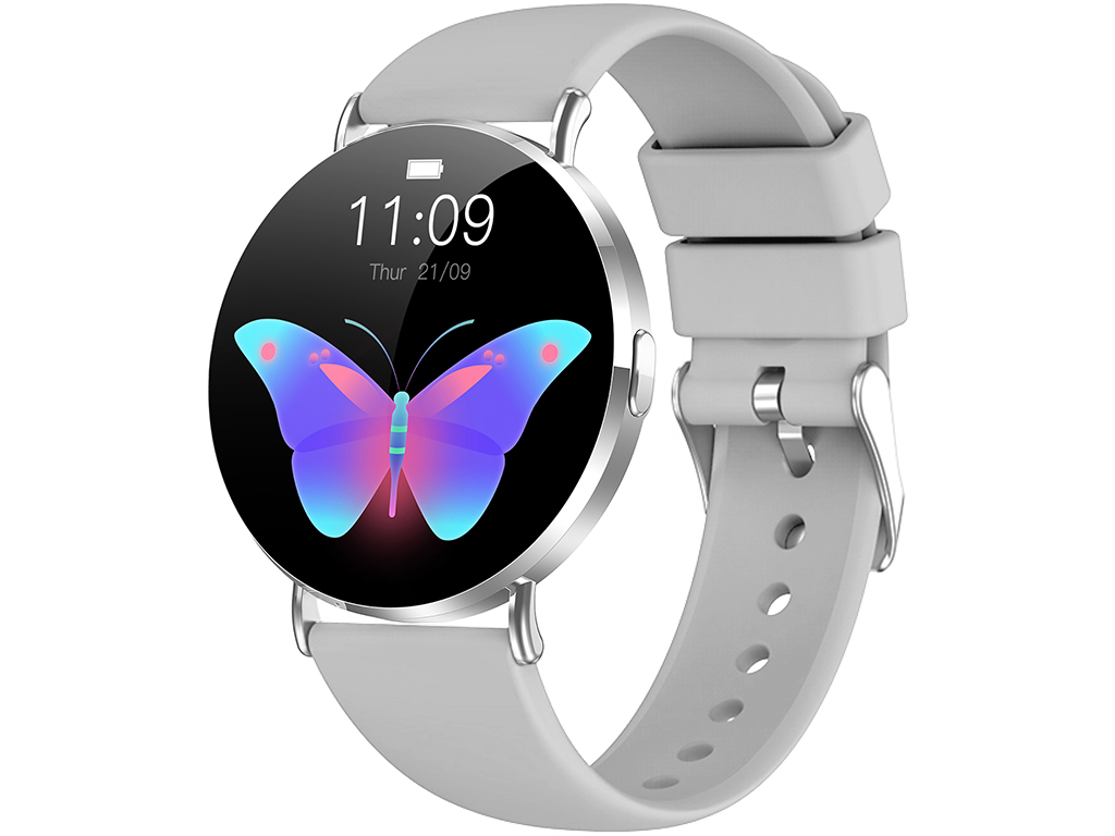 Madvell Elori ezüst okosóra szilikon szíjjal