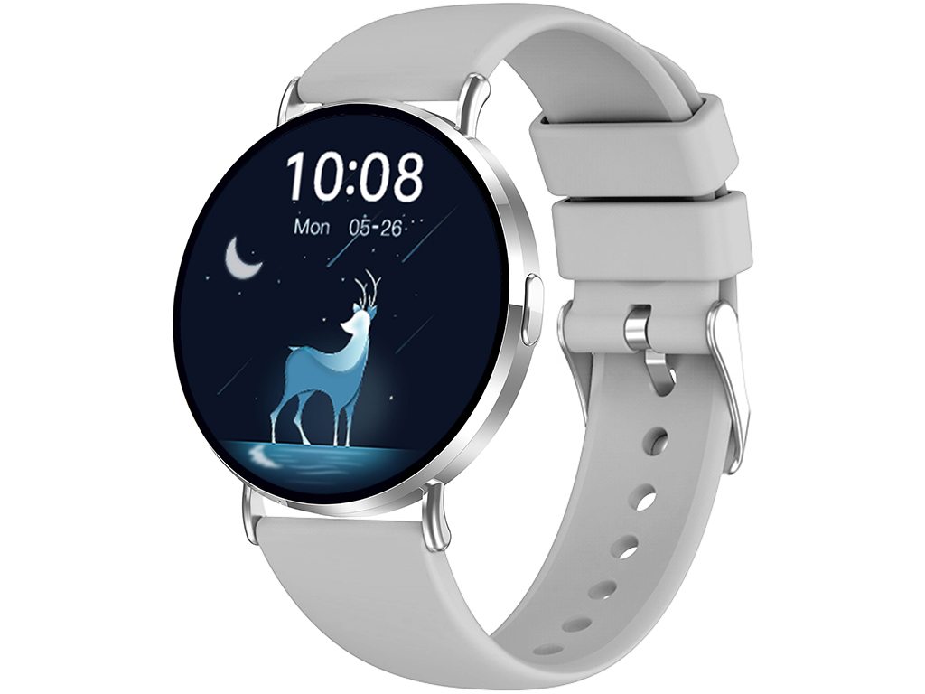 Madvell Elori ezüst okosóra szilikon szíjjal