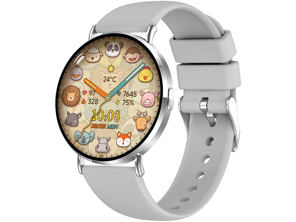 Madvell Elori ezüst okosóra szilikon szíjjal