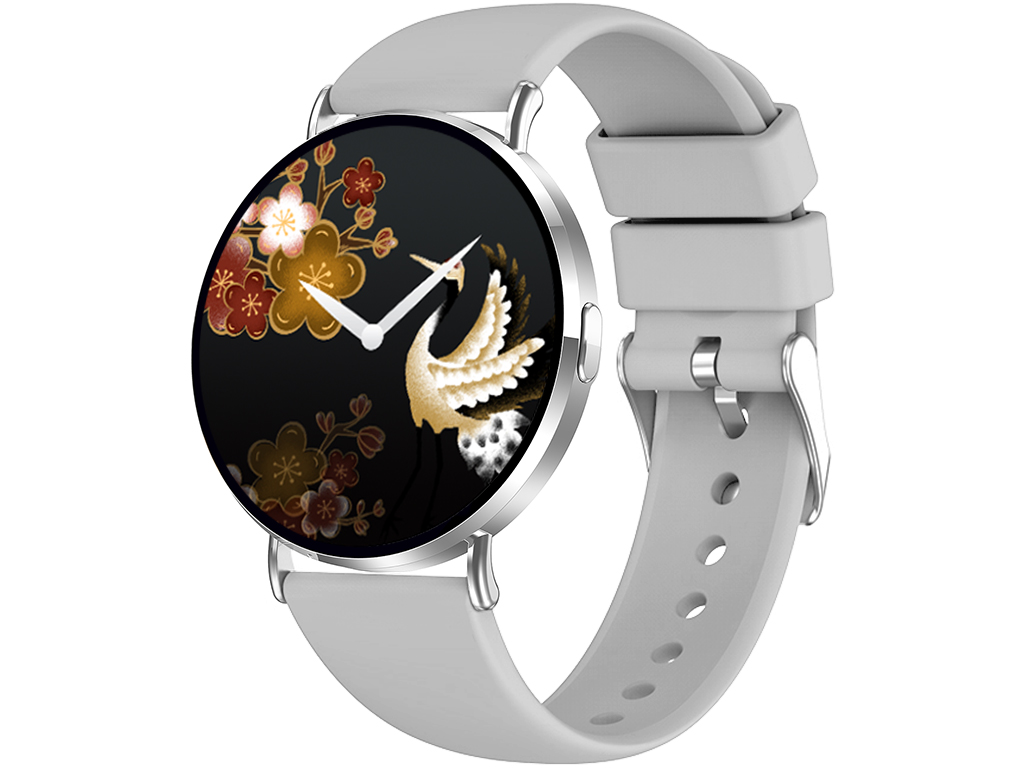 Madvell Elori ezüst okosóra szilikon szíjjal