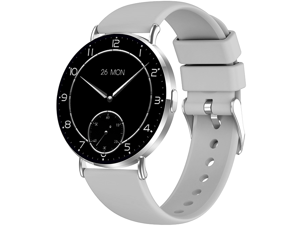 Madvell Elori ezüst okosóra szilikon szíjjal