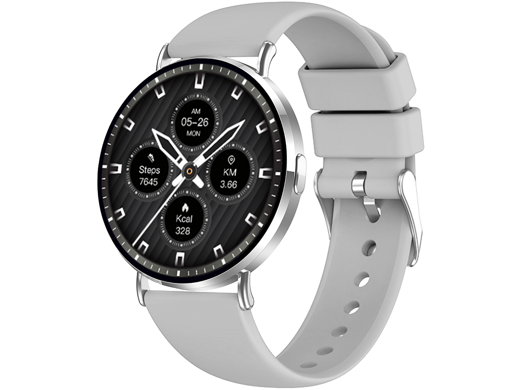 Madvell Elori ezüst okosóra szilikon szíjjal