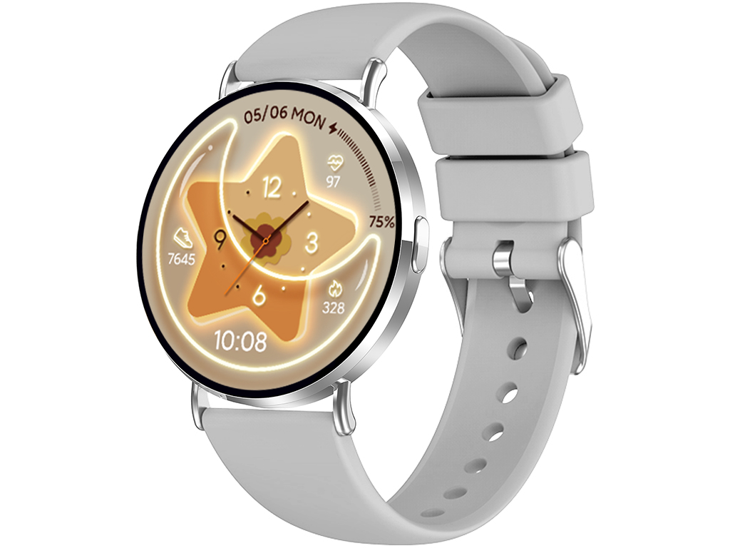 Madvell Elori ezüst okosóra szilikon szíjjal