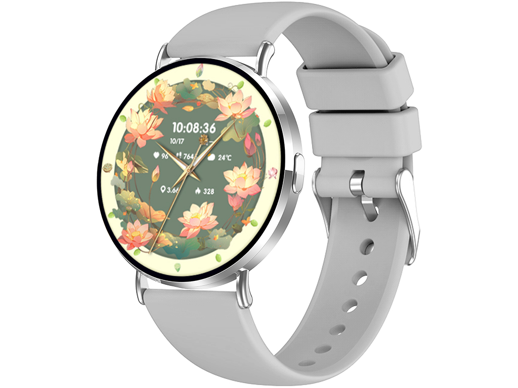 Madvell Elori ezüst okosóra szilikon szíjjal