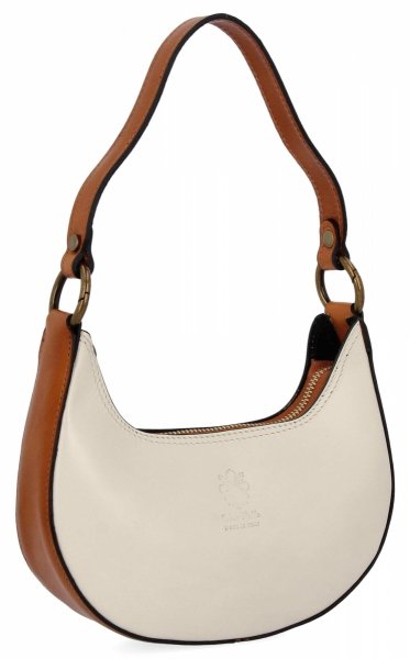 Bőr táska klasszikus Vittoria Gotti bézs 536